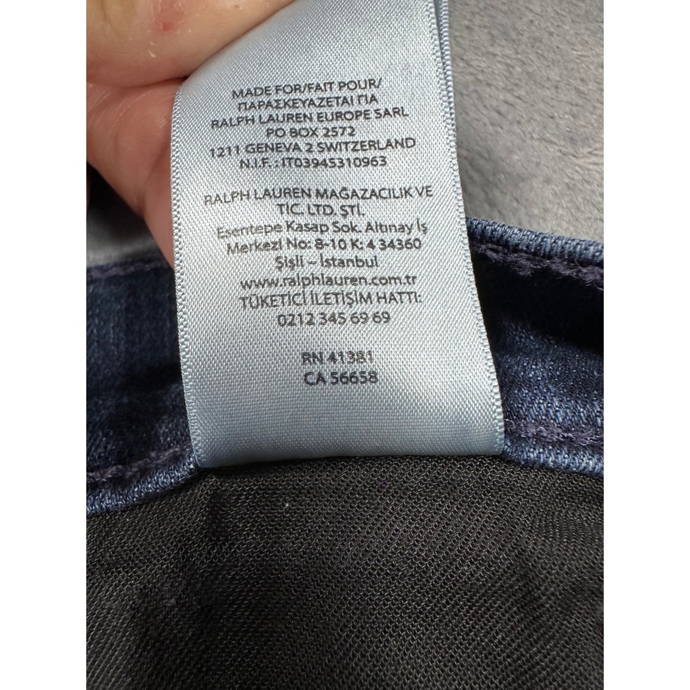 Polo Ralph Lauren Sullivan Slim Jeans Mens 31R Dark Wash Blue Denim Pants 31x30 - Picture 9 of 12